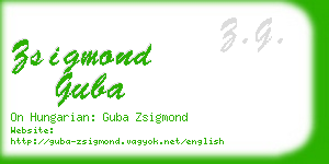 zsigmond guba business card